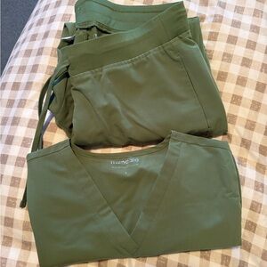 Mandala Green Scrub Set